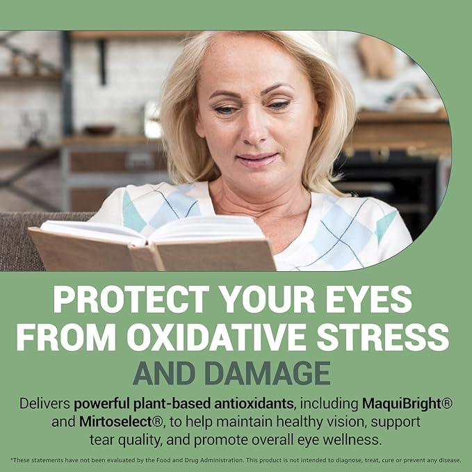 Dry Eye Relief Supplements for Adults with Pure Bilberry Extract Toptear Ultimate Eye Vitamins for Eyesight, Dryness Relief, Strain, Optical Nerve & Vision Care Support, Vegan Capsules (30 Days) PALS