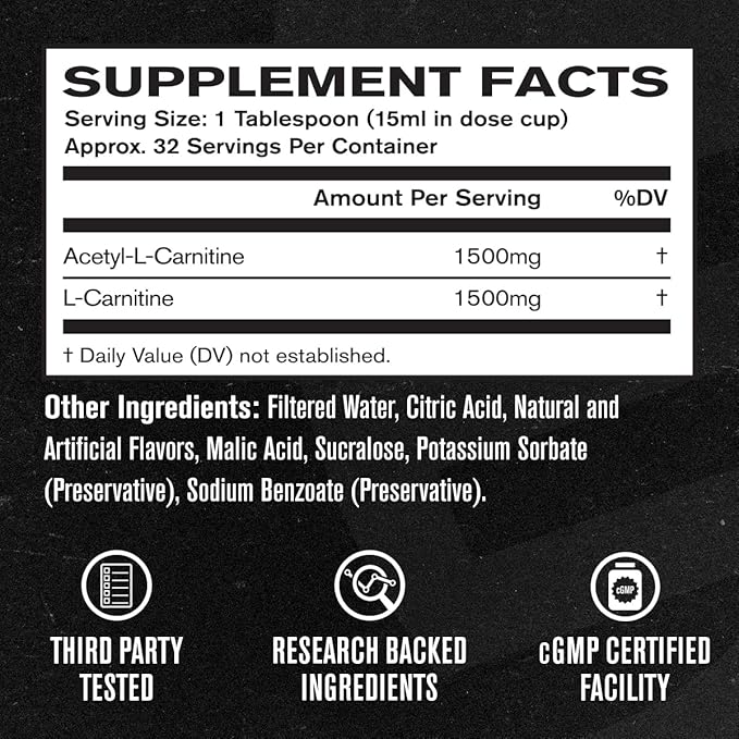 Jacked Factory Liquid L-Carnitine 3000 L Carnitine Supplement for Men & Women - Supports Metabolism, Body Recomposition, Cellular Energy & Athletic Performance - 32 Servings, Sour Pink Lemonade