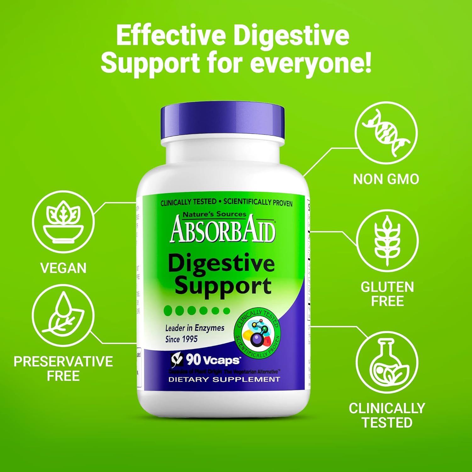 Nature's Sources AbsorbAid Digestive Support - 90 Vcaps