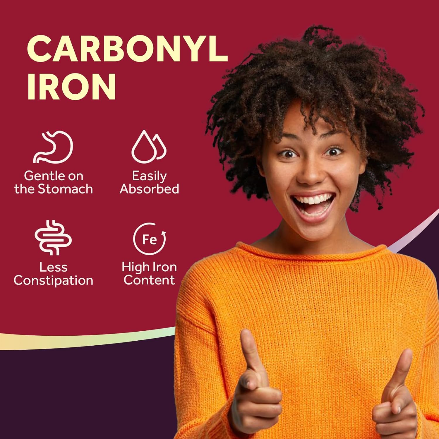Doctor's Recipes Iron Supplement 65 mg with Vitamin C - Maximized Absorption & Stomach Friendly Iron Pills for Red Blood Cells Formation, Heart, Brain & Immunity Health - Vegan Non-GMO 30 Iron Tablets