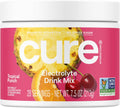 Cure Hydration | Plant-Based Electrolyte Drink Mix | No Added Sugar | Dehydration Relief Powder Made with Coconut Water | Non-GMO | Vegan | 28 Servings Jar - Tropical Punch