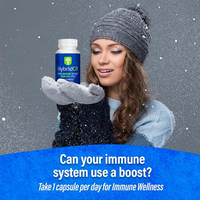 HybridCR Rapid Immunity Supplement | Zinc, Echinacea, Andrographis, Ginseng, Selenium, Gluten-Free & Non-GMO | 5-in-1 Immune Support Supplement | Pharmacist Formulated 2 Month Supply (60 Veggie Caps)