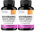 Sandhu's Resveratrol with Berberine for Gut Health | Digestive Supplement for Women & Men | Green Tea, Star Anise, DGL, Grape Seed Extract & Quercetin | Eases Bloating | 60 Capsules (Pack of 2)