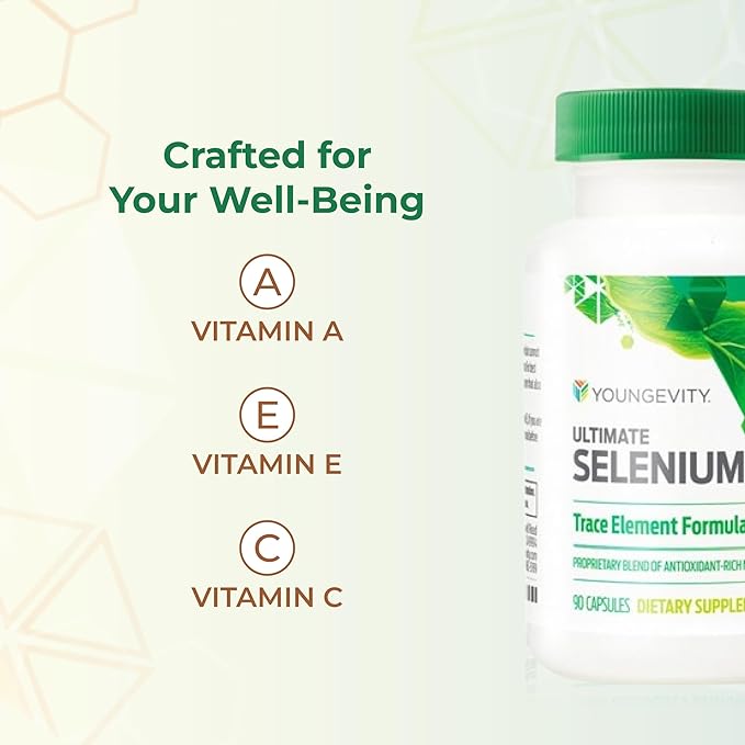 Youngevity Ultimate Selenium + Cofactors - Essential Mineral Supplement for Immune Support, Antioxidant Defense, Thyroid Function, and Cellular Health (I-selenomethionine) - (90 Capsules)