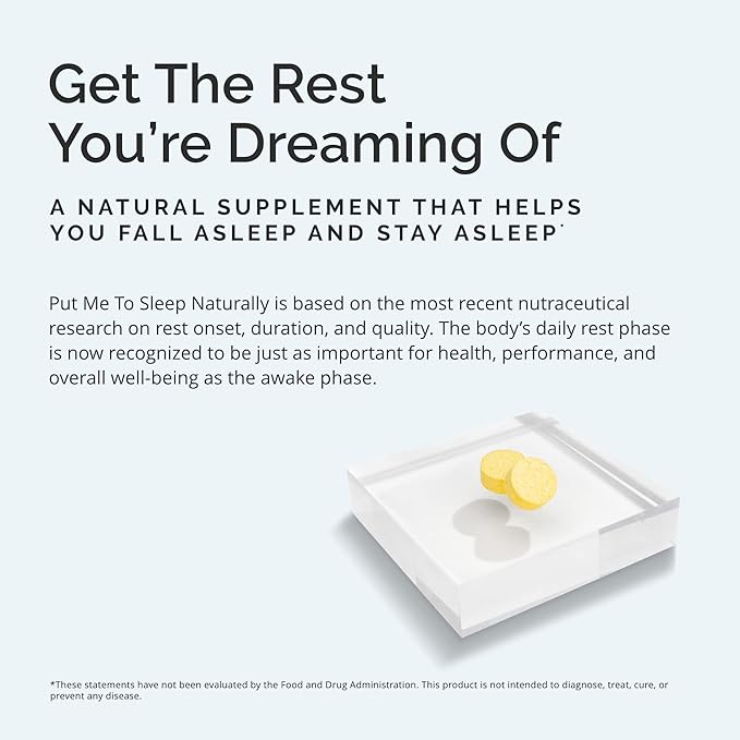 BRAINMD Dr Amen Put Me To Sleep Naturally - 90 Chewable Tablets - with Melatonin, L-Theanine, Magnesium, GABA, Vitamin B6 & 5-HTP - Gluten Free - 45 Servings