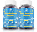 Sleep Mushroom Gummies with Reishi & Lions Mane -Natural Sleep Aid & Relaxation Supplement, Wild Elderberry Flavor, Non-GMO, No Sugar, 120 Count