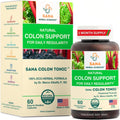 Natural Stool Softener - Safe for Daily Use, Postpartum | Ultra Gut Daily Colon Cleanse, Constipation Relief for Adult and Senior Women & Men | 60 Herbal Laxative Pills | Sana Herbal