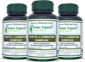 Acetyl L-Carnitine, Carnitine, ALC, High Absorbable, Non-GMO, Gluten-Free (Pack of 3)
