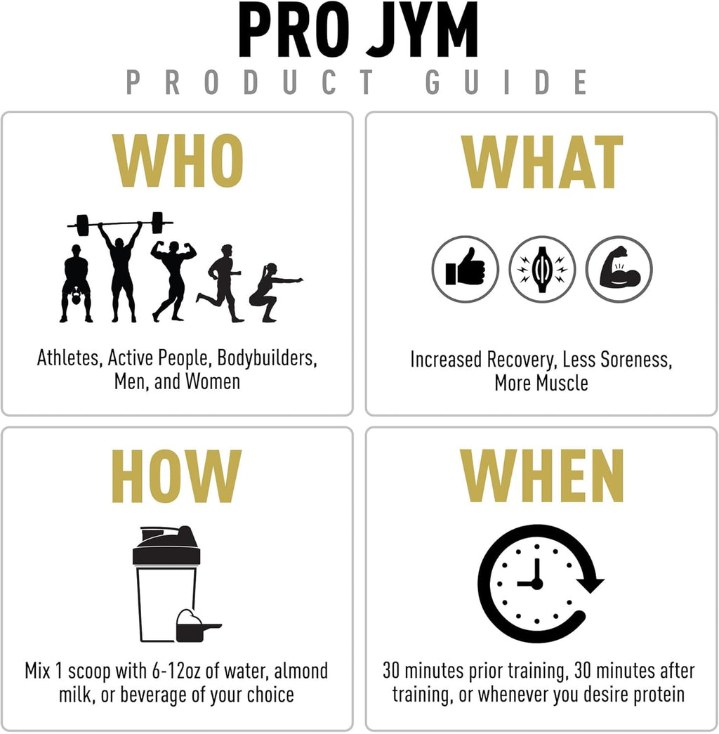 Pro JYM Natural Chocolate Brownie Protein Powder Blend - Whey Protein Isolate, Casein, & Milk Protein Isolate, for Men & Women Recovery Shakes | JYM Supplement Science | 45 Servings