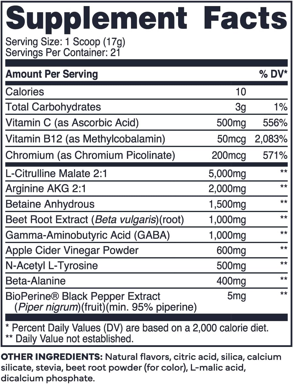 Type Zero Ultra Clean Stim Free Pump Pre Workout + Nitric Oxide Booster (Cherry Limeade) - Non Stimulating and Caffeine-Free for Men & Women
