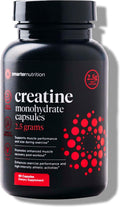 SMARTERNUTRITION Creatine Monohydrate Pills with 2500mg (2.5g) Per Serving, Vegan Capsules - Pre & Post Workout Recovery Support, Promotes Muscle Mass &. Endurance - 60 Count[30-Day Supply]