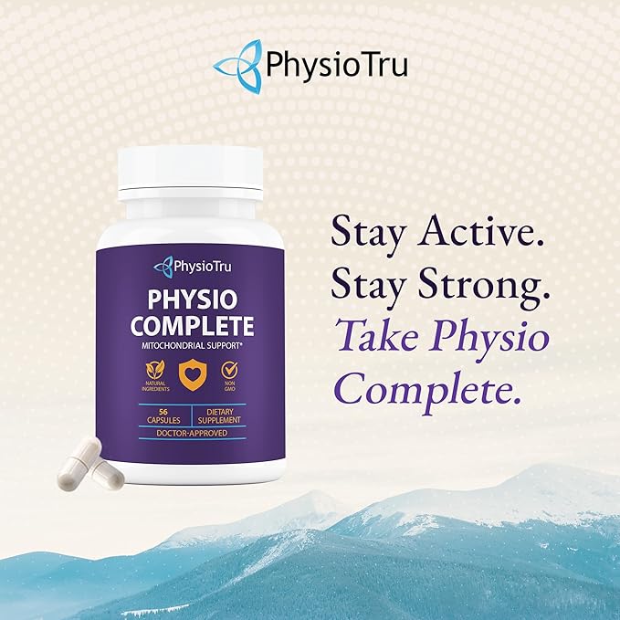 PhysioTru Physio Complete CoQ10 Supplement - Superior Nutrient Absorption, Antioxidant & Energy Support - Coenzyme Q10 Ubiquinone with Fulvic Acid, Magnesium Taurate & Reishi Extract - 3 Pack