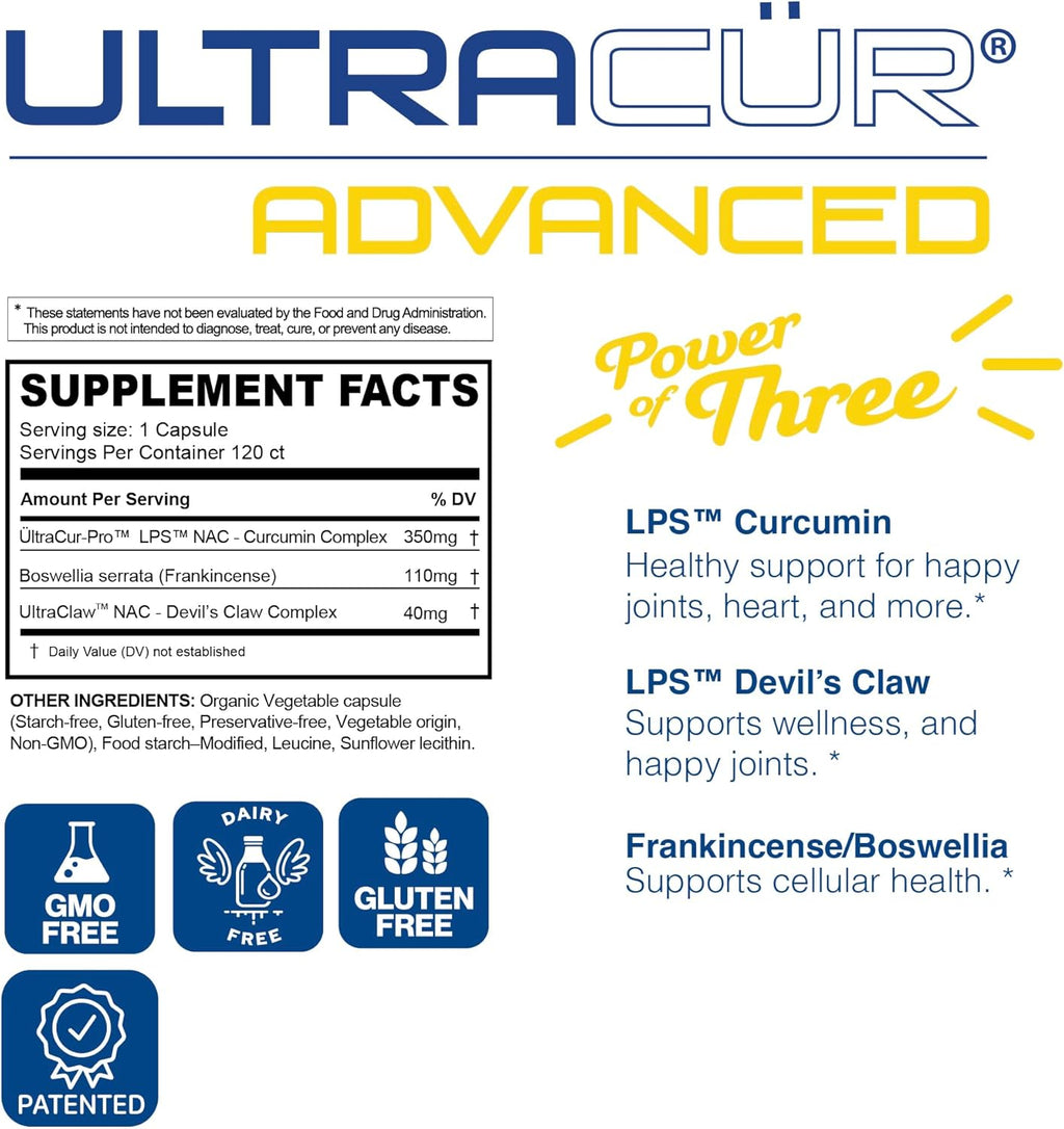 Advanced Joint Support Supplement with High Absorption Curcumin - Extra Strength Protisorb Liquid Protein Scaffold - Supports Mobility & Flexibility with Devils Claw & Boswellia - 60 Capsules