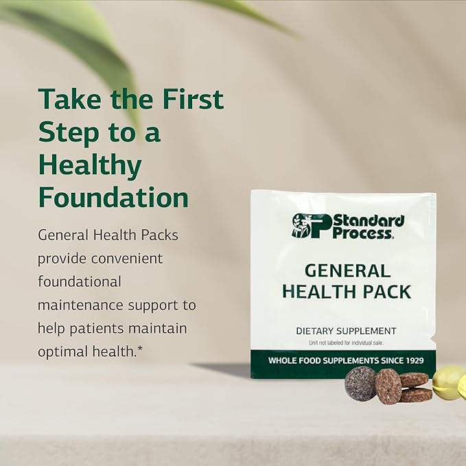 Standard Process General Health Pack - Daily Multivitamin & Mineral Supplement - Supports Foundational Health & Immune Function - 60 Packs