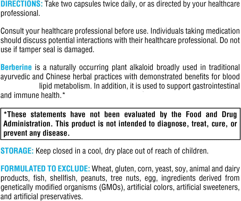 XYMOGEN Berberine HCL 1000mg – Herbal Berberine Supplement for Metabolic & Digestive Support - Promote Lipid Metabolism, Gastrointestinal Health & Immune Function (120 Capsules)
