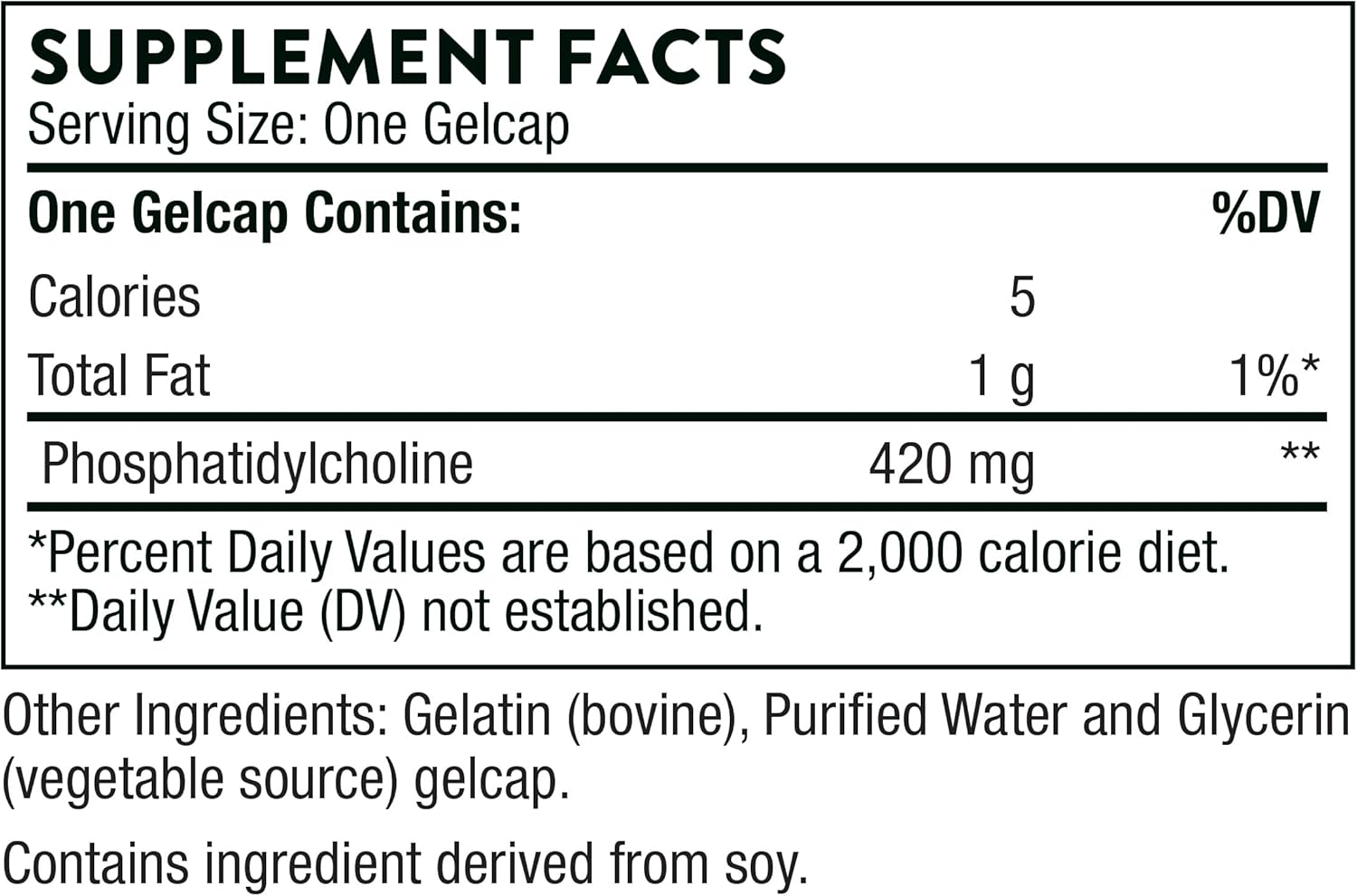 THORNE - Phosphatidyl Choline - Phospholipid Complex for Cell Membrane Support* - 60 Gelcaps