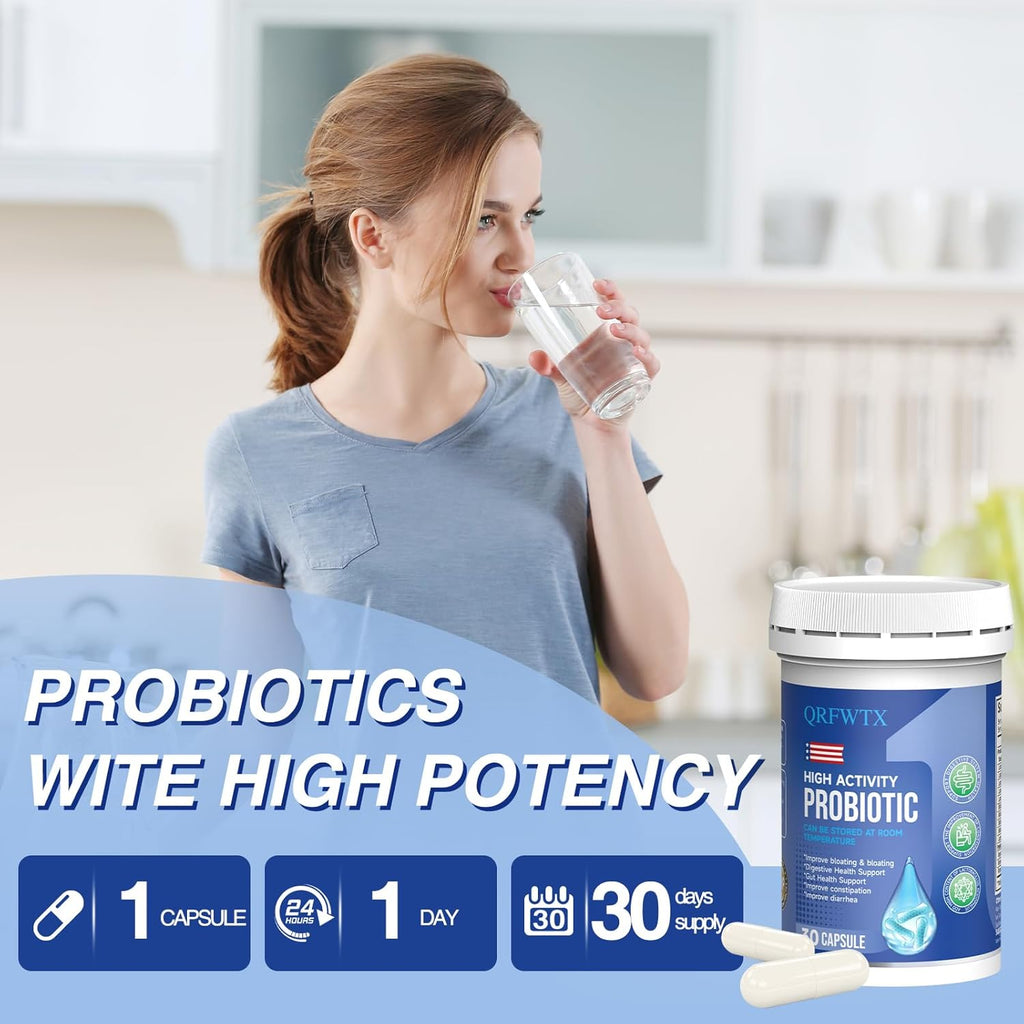 Acidophilus Probiotic - 60 Billion CFU Probiotics, Immune, Digestive & Gut Health Probiotics for Women & Men, Gluten-Free, Non-GMO, cGMP Certified - 30 Acidophilus Capsules [One Tablets Daily]