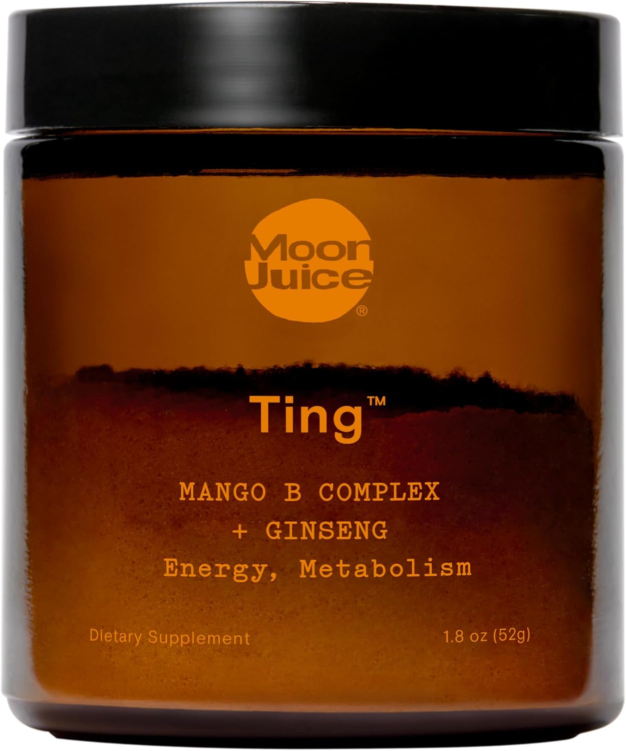 Moon Juice Ting - Vitamin B Complex Powder Supplement - Methylated B12, Folate, Ginseng, L-Glutamine & B Vitamins, Caffeine Free Energy & Digestion Support, Sugar Free, Mango, 1.7 oz, 25 Servings