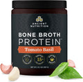 Ancient Nutrition Bone Broth Protein Powder, Tomato Basil, Grass-Fed Chicken and Beef Bone Broth Powder, 15g Protein Per Serving, Supports a Healthy Gut, 15 Servings