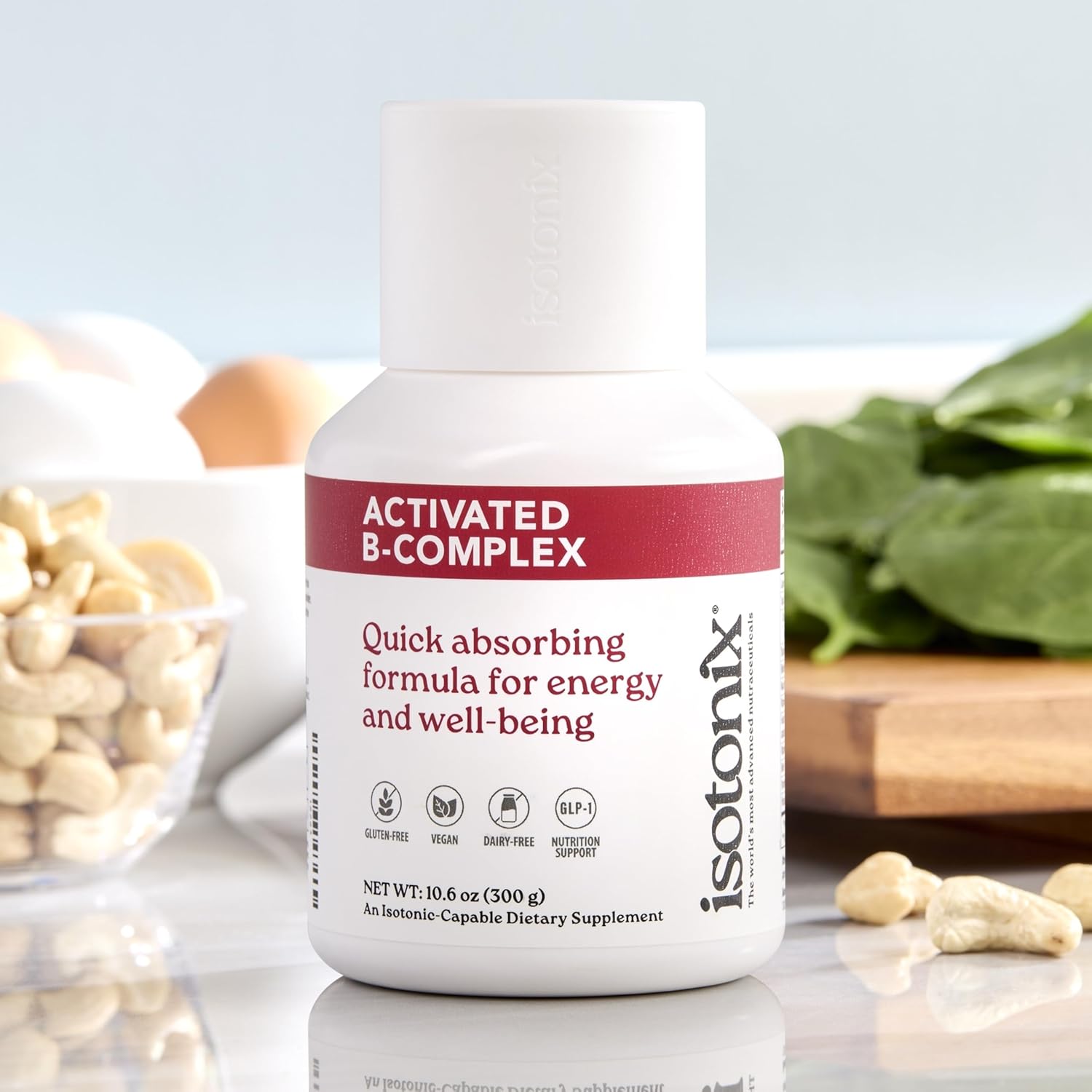 Isotonix Activated B Complex – Vegan B Vitamin Supplement for Energy, Stress Relief, and Nervous System Health – Isotonic Drinkable Formula – 90 Servings