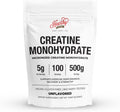 HEARTHY FOODS Creatine Monohydrate Micronized Powder 500G - 100 Servings, 5000mg Per Serving (5g) - 17.64 Oz for Men & Women Muscle Growth & Recovery - UNFLAVORED