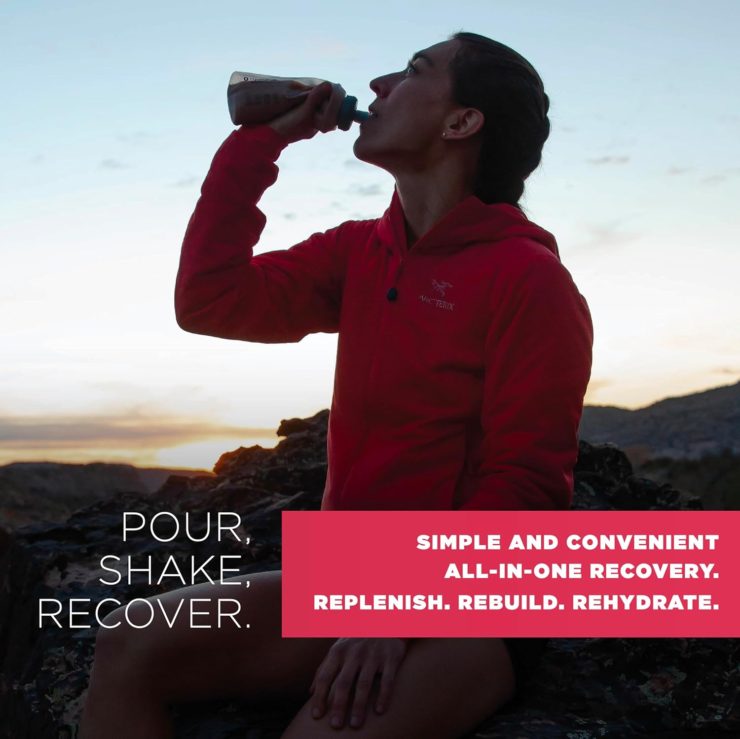 Tailwind Nutrition Recovery Mix, 20 Grams Complete Protein, Carbohydrates, and Electrolytes Powder Drink Mix for Post-Workout, Free of Gluten, Soy, and Dairy, Vegan, 12 Servings, Strawberry