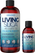 Orgono Living Silica Kit | Mineral-Based Collagen Booster Liquid & Concentrate Drops (Travel Size) | Vegan | Supports Joint & Bone Health, Collagen & Elastin Production, Glowing Skin.