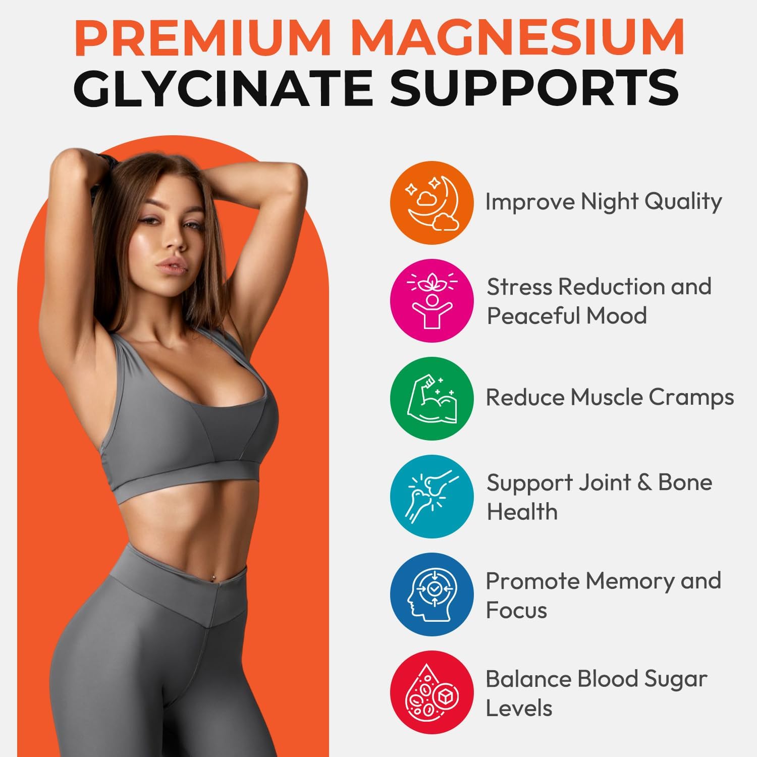 Magnesium Glycinate Gummies for Women, High Absorption Magnesium Complex Gummies with L-Threonate, Calcium, B6, D3, Chews Gummy, Relaxation, Stress Relief, Night Rest for Adults