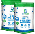 BioTrust Ageless Multi Collagen Protein Powder – 5 Collagen Types (I, II, III, V, X) for Hair, Skin, Nails & Joints – Grass Fed Beef, Sustainable Fish, Chicken & Eggshell Membrane (Unflavored, 2 Pack)