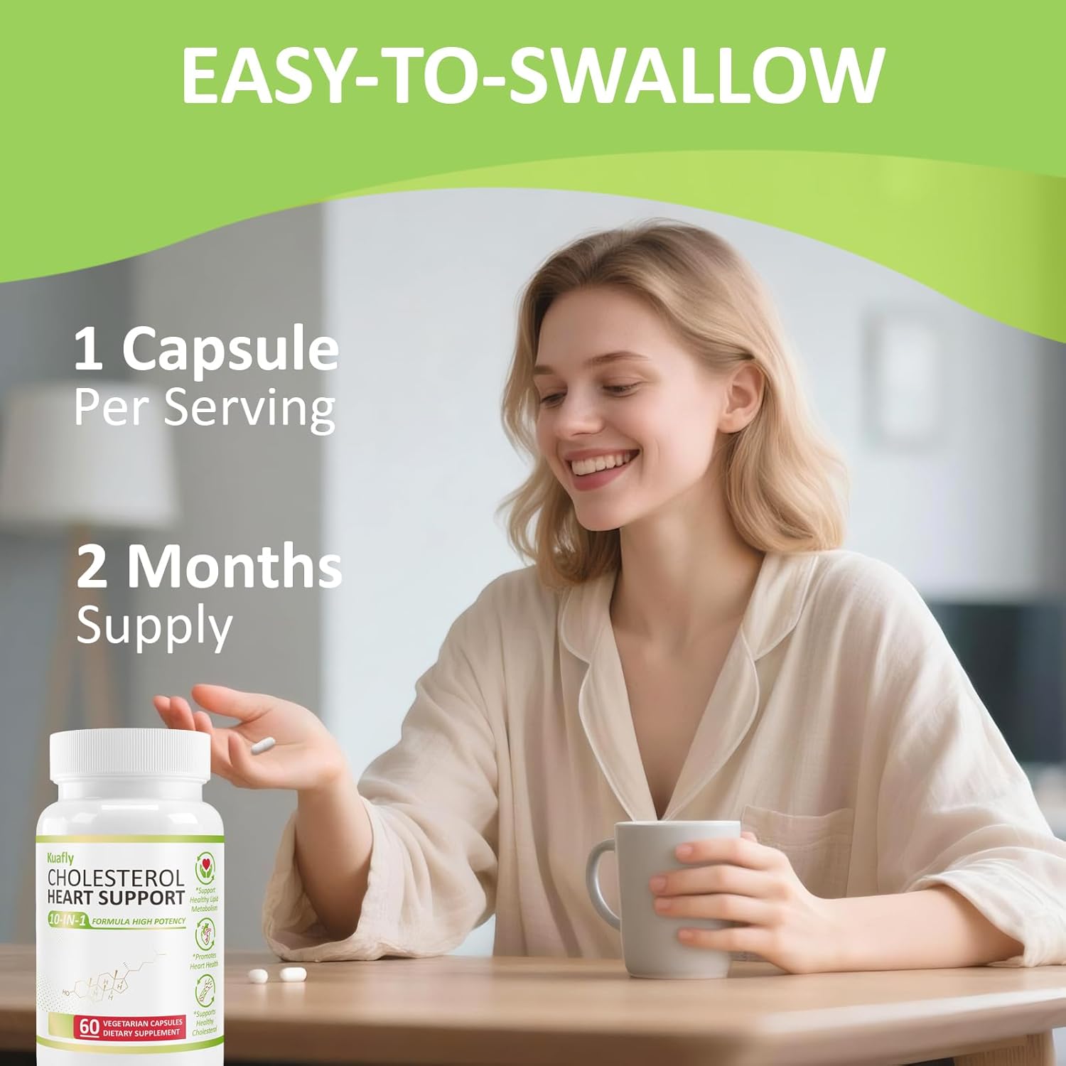 Cholesterol Lowering Supplements & Heart Support with Plant Sterols, Niacin, Red Yeast Rice, Cholesterol Supplements Support Normal Cholesterol Levels 120 Capsules