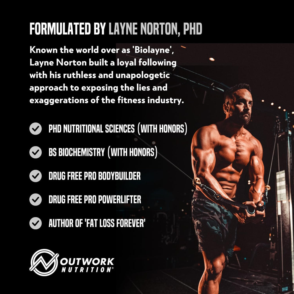 Outwork Nutrition Whey Isolate Protein Powder - Accelerates Muscle Building & Recovery - Low Lactose, Gluten-Free - Post Workout Supplement - Enhanced Protein Synthesis, Unflavored, 1.56lbs
