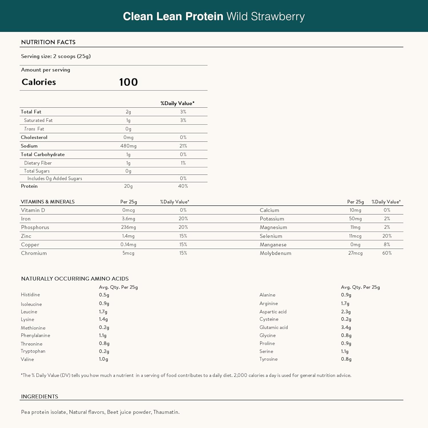 Nuzest - Pea Protein Powder - Clean Lean Protein, Premium Vegan Plant Based Protein Powder, Dairy Free, Gluten Free, GMO Free, Naturally Sweetened Protein Shake, Wild Strawberry, 1 Serving, 0.9 oz