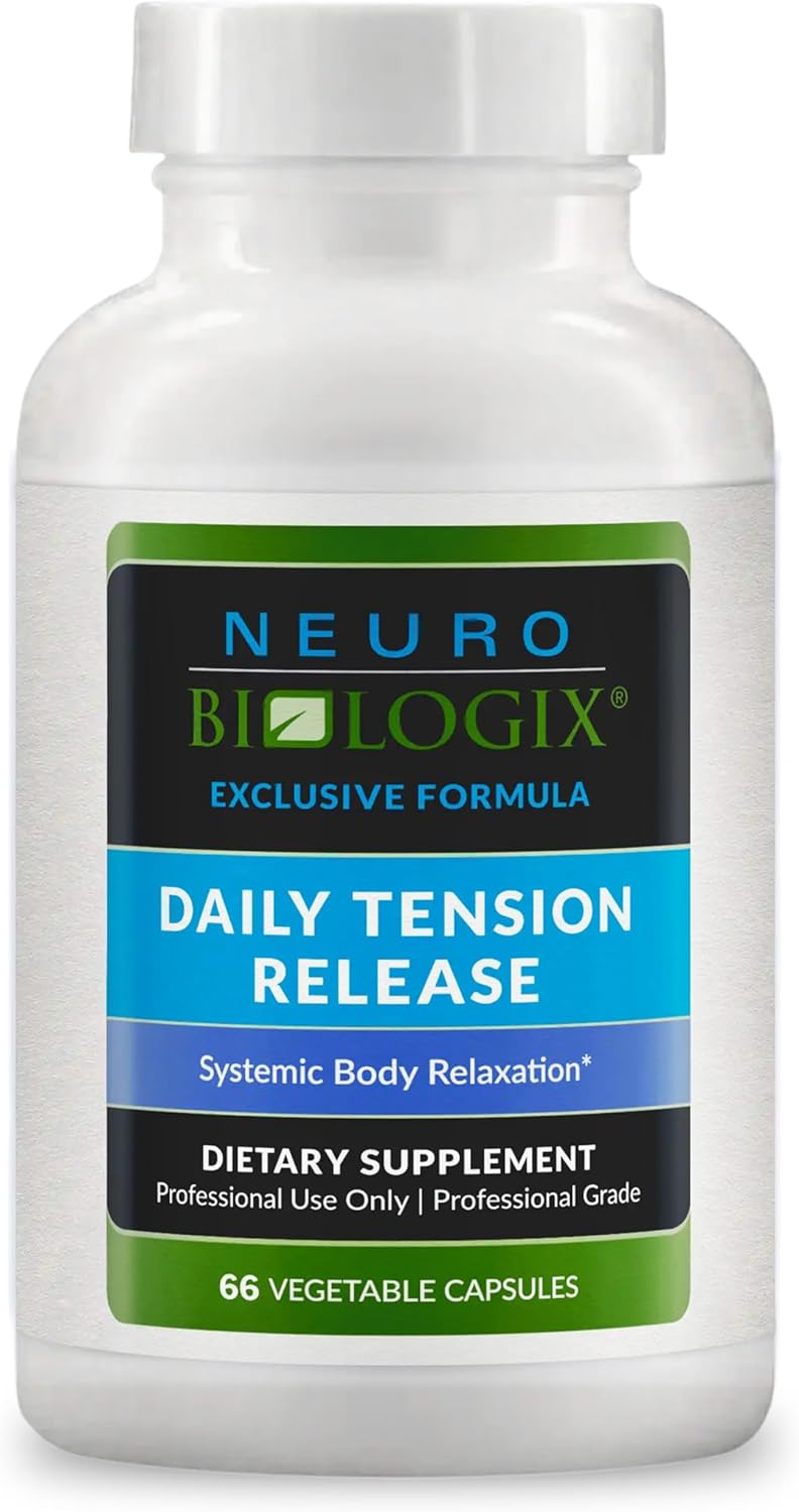 Daily Tension Release – Synergistic Herbal & Vitamin C Formula for Muscle Relaxation Support - With Valerian Root, Skullcap & Catnip for Occasional Stress Support - Non-Drowsy, Natural Support