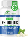Earth's Pearl Dental Probiotic with BLIS K12 - Oral Probiotics for Oral Health with Mint Flavor - 30-Day Supply of Dental Probiotics for Bad Breath and Dental Health - Children and Adult Oral Care