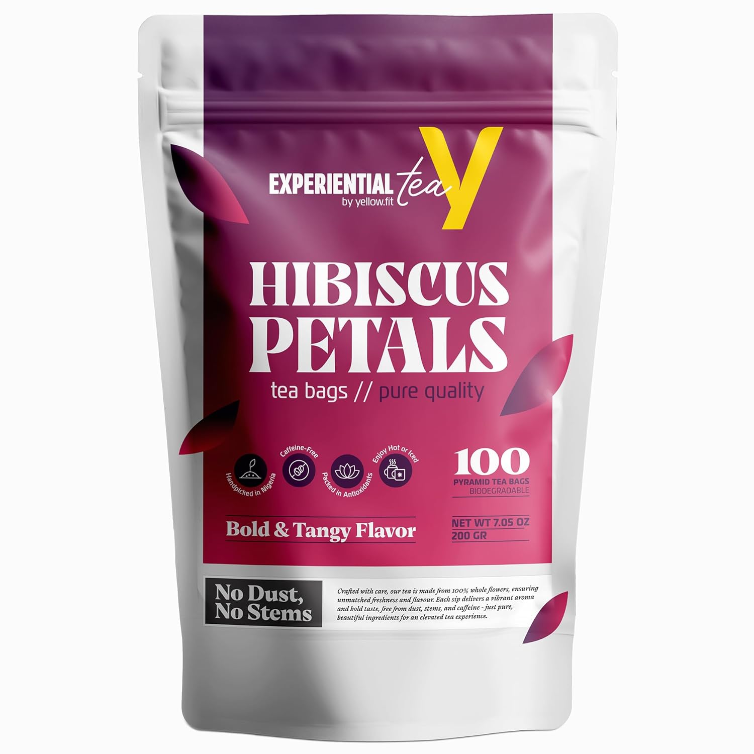 HIBISCUS HARMONY Loose Leaf 100 Tea Bags HARVESTED WITH CARE IN NIGERIA
