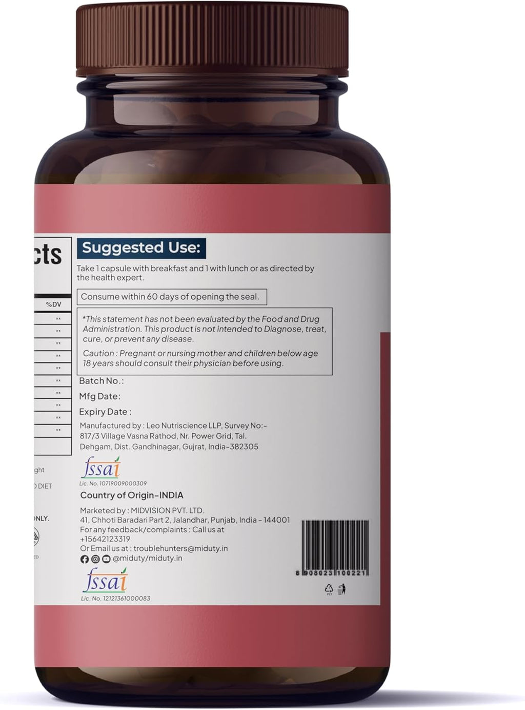 Dong Quai with Chasteberry - Boron - Calcium Citrate Maleate - Silicon - Manganese - Red Clover - Gluten Free - Non-GMO - 60 Capsules