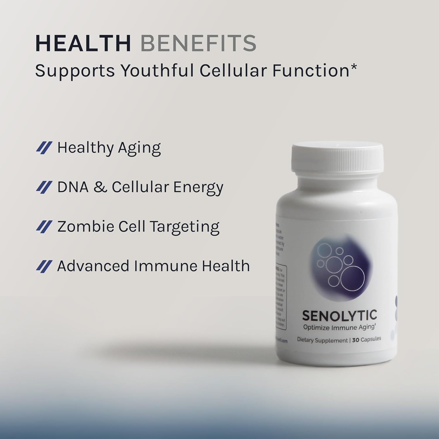 InfiniWell Senolytic Longevity Supplements - Optimize Cellular Aging, Help Support Cognitive Function & Neurological Processing - with Resveratrol, Pterostilbene & Quercetin (30 Capsules)