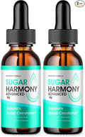 BLUE VIBE SugarHarmony Advanced Maximum Strength Overall Health & Wellness Supplement, SugarHarmony Premium Daily Health and Overall Support Liquid Supplement Formula (2 Pack - 4oz / 120ml)