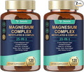 25-in-1 Magnesium Complex with Methylated B Complex, 120 Vegan Capsules per Bottle, 2 Bottles
