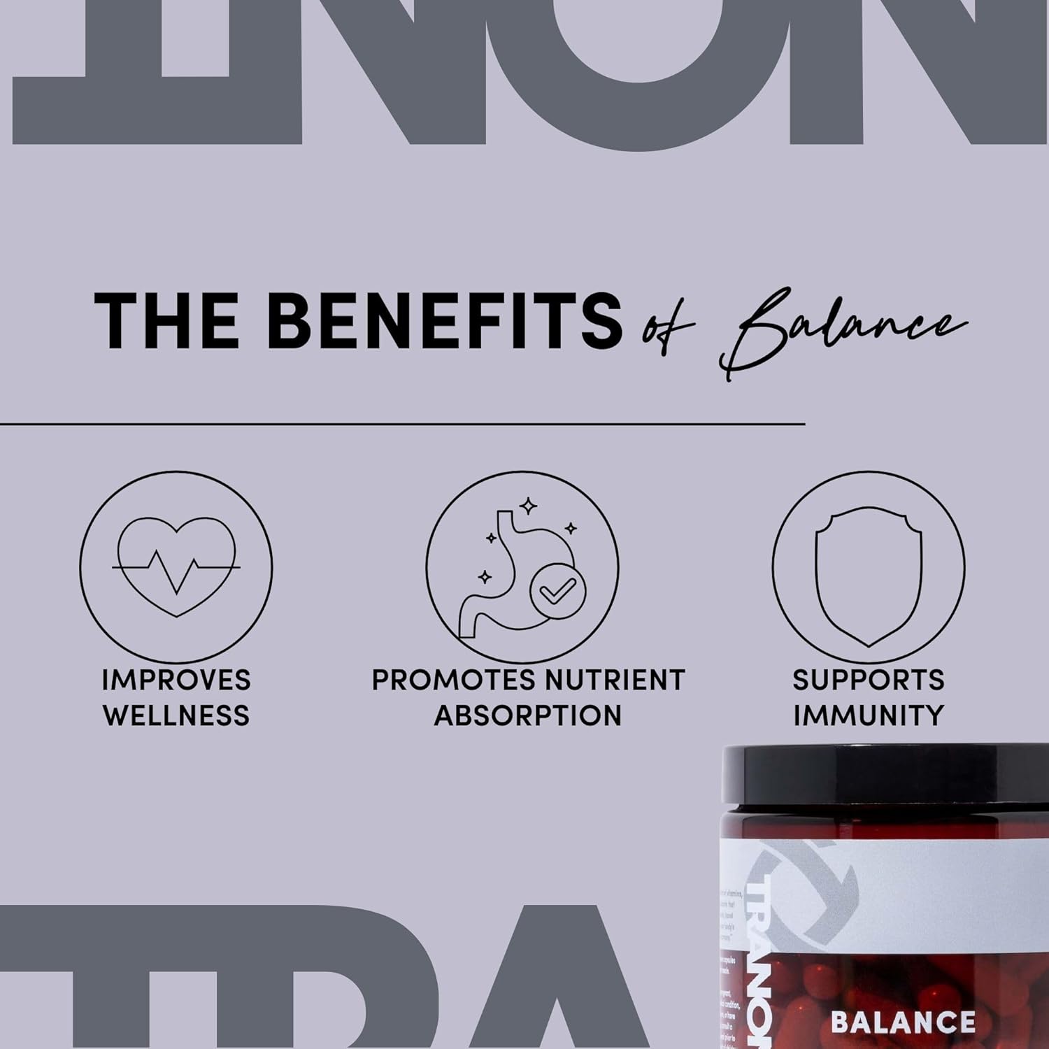 Tranont Balance | 90 Count | Multi-Mineral & Vitamin Capsules for Adults | Vitamin C, A, and E Magnesium, Zinc, Calcium, and Iodine | Boosts Immunity, Energy, and Digestion | Gluten Free, Vegetarian