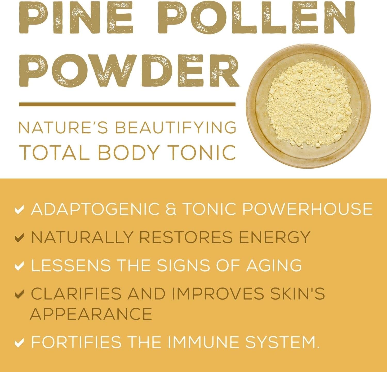 Surthrival: Pine Pollen Powder (8 oz), Wild Harvested, Energy & Endurance Restoration
