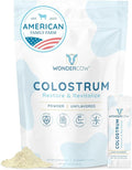 WONDERCOW Colostrum Supplement Powder for Gut Health, Immune Support, Muscle Recovery & Wellness | Natural IgG Pure Whole Bovine Colostrum Superfood, Unflavored, 30 Servings
