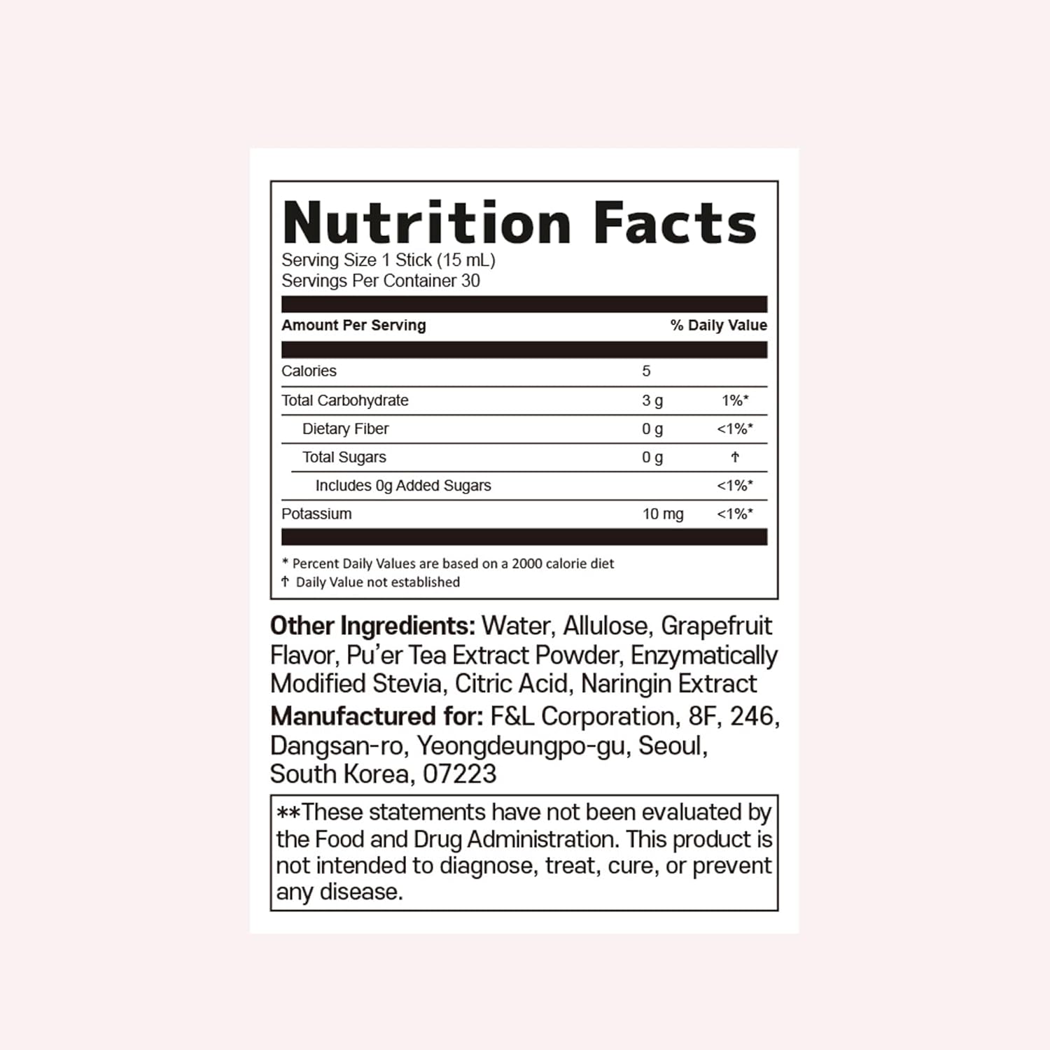 LIVELING] Apple Cider Vinegar Liquid Stick l Grapefruit Flavor, Natural Cleanse with Premium Nutritional Ingredients, pH Balance, Zero Sugar, Easy Cut & Easy Mix (30 Sticks)