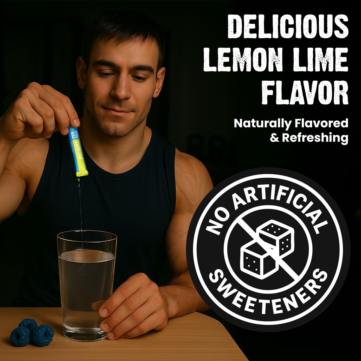 CardoMax Hydromax Electrolyte Drink Mix – Lemon Lime 15 Liquid Packets with Potassium & Magnesium – Zero Sugar, Keto & Vegan Electrolytes for Hydration