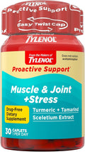 Tylenol Proactive Support* Muscle & Joint Supplements + Stress, Drug Free, Tamarind + Turmeric Supplement and Sceletium Extract to Improve Joint Comfort & Flexibility 30 ct