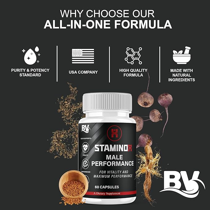 BLUE VIBE Staminox Premium Wellness and Advanced Health Management Supplement Pills, Staminox Maximum Strength Advanced Daily Health Support and Overall Wellness Supplement (2 Pack- 120 Capsules)