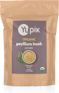 Yupik Organic Psyllium Husk Powder 24 Oz, 95% Purity, USDA Certified, Non-GMO, Vegan, Gluten-Free, Unflavored, Plant-Based, Coarse Milled Husk, Source of Fiber for Baking & Digestive Health
