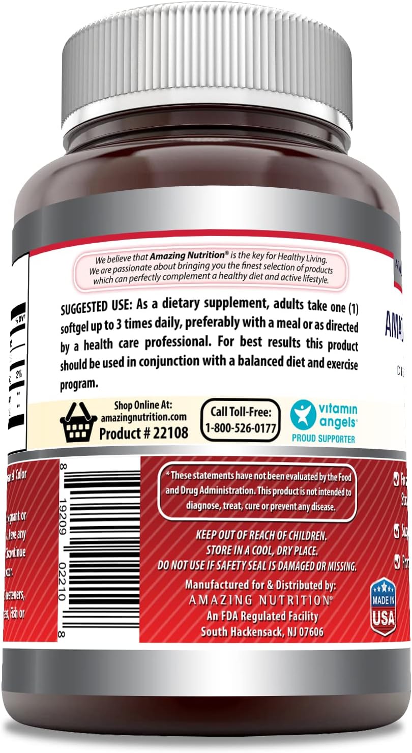 Amazing Formulas CLA | Conjugated Linoleic Acid Supplement | 1250 Mg | Softgels | Non-GMO | Gluten-Free | Made in USA (240 Count)