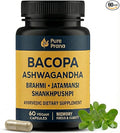 Pure Prana Ayurvedic Brain Supplement – Natural Nootropic for Memory, Focus & Clarity – Plant-Based Cognitive Support with Brahmi, Ashwagandha & Gotu Kola – Vegan Formula for Men & Women