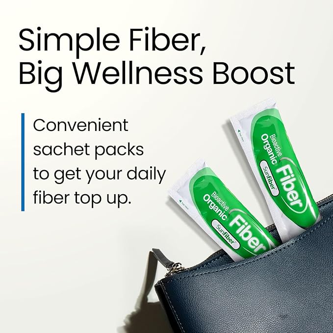 LABO Nutrition Bioactive Organic Fiber – Sunfiber PHGG Soluble Prebiotic Fiber - Digestive Regularity & Gut Health – Partially Hydrolyzed Guar Gum, Low FODMAP, Unflavored, Vegan, Non-GMO, 30 Sachetsx3